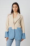 The Beige on Denim Coat