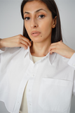 White Button Down Crop Top