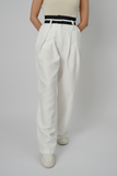 Highrise White Palazzo Pant