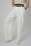 Highrise White Palazzo Pant