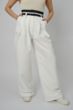 Highrise White Palazzo Pant