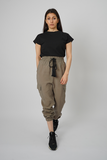 Khaki Tassel Cargo Pants