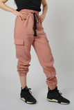 Dusty Pink Tassle Cargo Pants