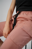 Dusty Pink Tassle Cargo Pants