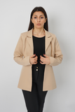 Beige Dekolte Coat