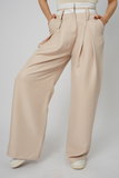 Highrise Beige Palazzo Pant