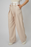 Highrise Beige Palazzo Pant