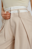 Highrise Beige Palazzo Pant