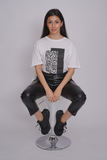 All Season Leather Track Pant & Cotton T Shirt