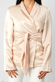 Beige Knotted Coat