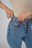 Slitted Bootcut Jeans