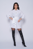 White Buttoned Shirt Dress