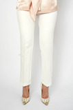 White Golden Buttoned Dress Pant